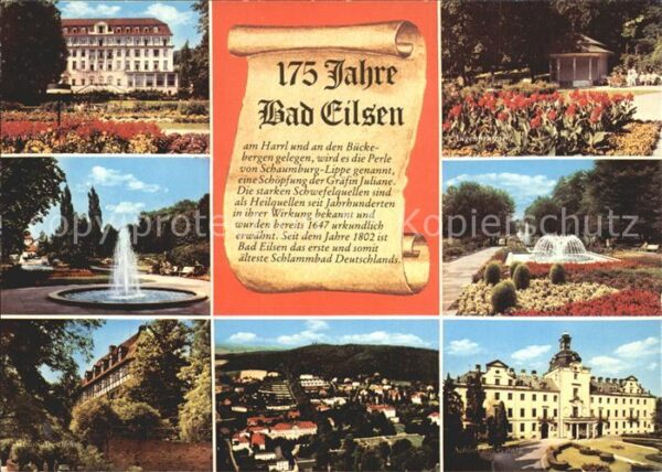 Bad Eilsen Teilansichten Kurhotel Kurpark Fontäne