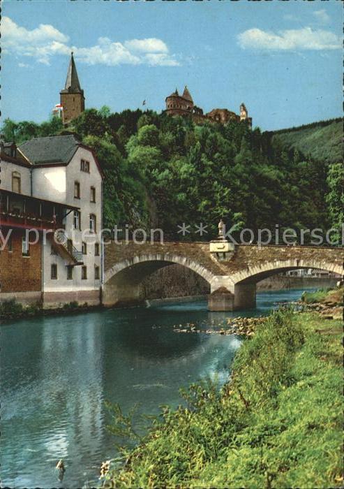 Vianden Burg Brücke Statue Hl Nepomuk