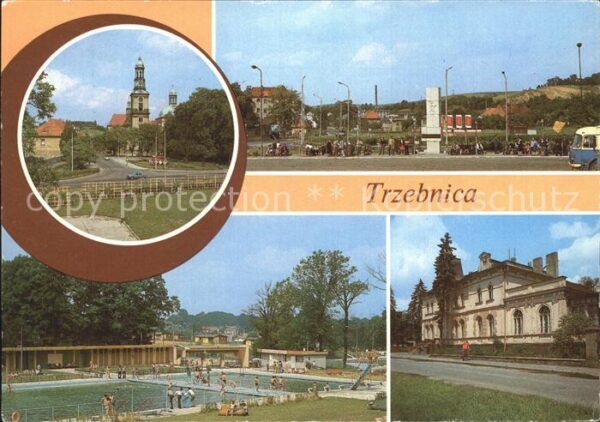 Trzebnica Trebnitz Schlesien Teilansichten Kirche Denkmal Freibad