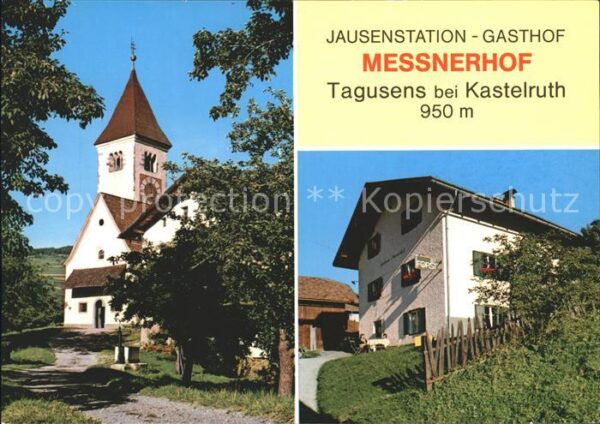 Tagusens Jausenstation Gasthof Messnerhof Kirche