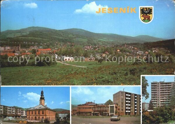 Jesenik Celkovy pohled Namesti Rude armady s ra