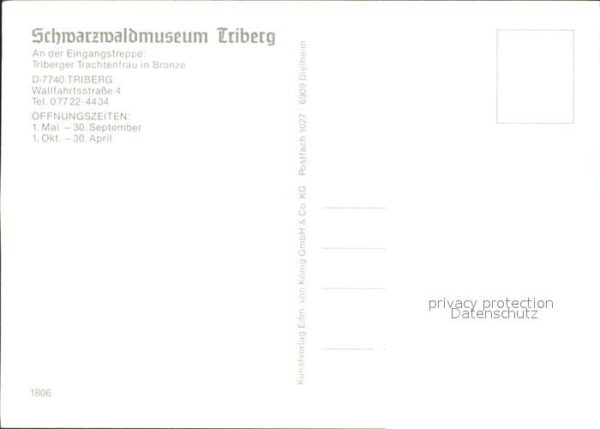 Triberg Schwarzwald Schwarzwaldmuseum Statue Trachtenfrau i – Bild 2