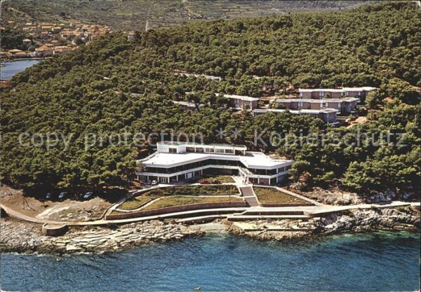 Jelsa Kroatien Hotel Genex Küste Fliegeraufnahme
