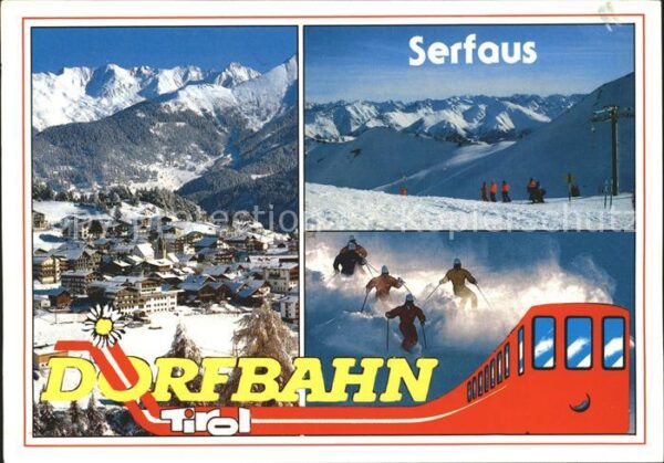 Serfaus Tirol Wintersportplatz Alpenpanorama Tiefschn