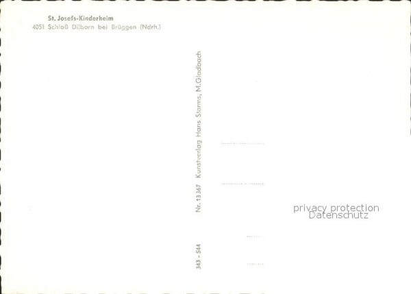 Brueggen Niederrhein St Josefs Kinderheim Schloss Dilborn – Bild 2