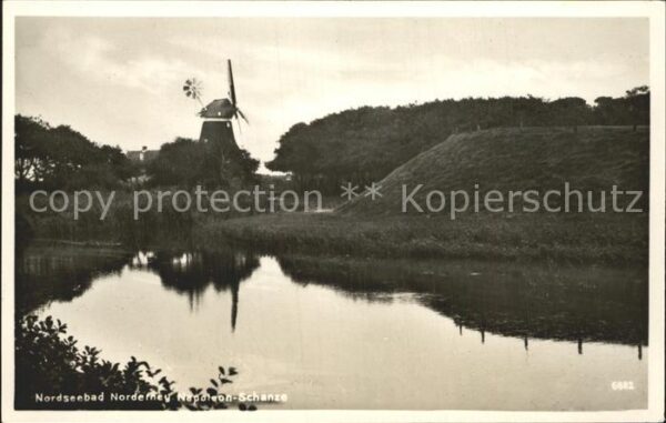 Norderney Nordseebad Napoleon Schanze Windmühle
