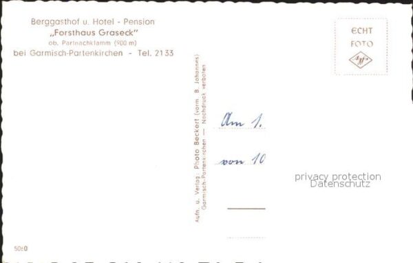 Garmisch-Partenkirchen Berggasthof und Hotel Forsthaus Graseck – Bild 2