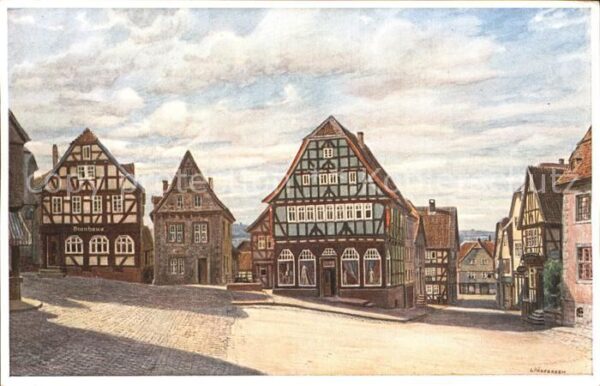 Lauterbach Hessen Dorfpartie Fachwerkhäuser