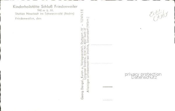 Friedenweiler Kinderheilstätte Schloss Friedenweiler – Bild 2