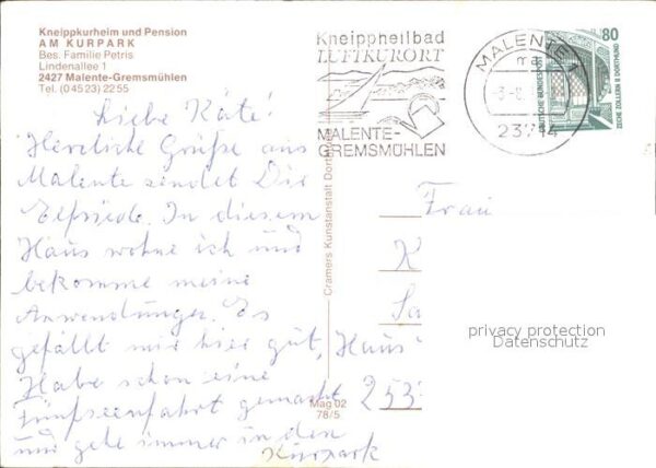 Malente-Gremsmuehlen Kneippkurheim Am Kurpark – Bild 2