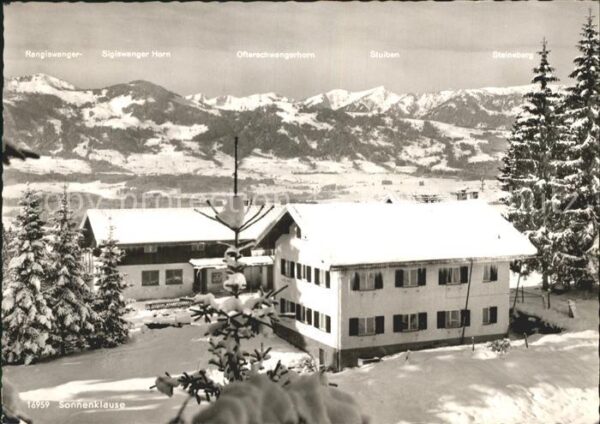 Altstaedten Allgaeu Sonnenklause mit Allgäuer Alpen