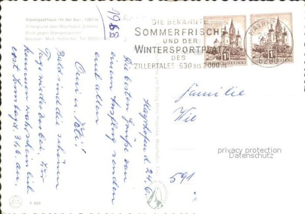 Mayrhofen Zillertal Alpengasthaus In der Au mit Stangenspit – Bild 2