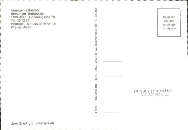 Wien Grinzinger Weinbottich Gaststube Musike – Bild 2