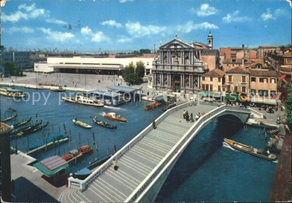 Venezia Venedig FF SS Bahnhof Scalzi Kirche und Brücke