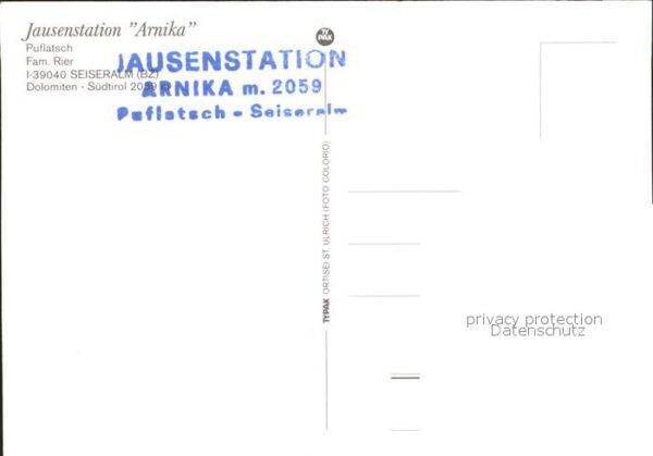 Seiser Alm Dolomiten Jausenstation Arnika Hütte Puflatsch – Bild 2