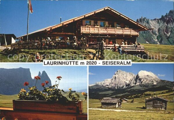 Seiser Alm Dolomiten Laurin Hütte Teilansichten