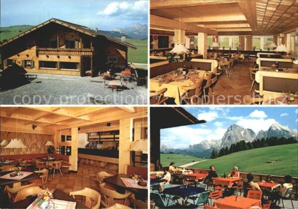 Seiser Alm Dolomiten Restaurant Ritsch Schwaige Gastraum Ter