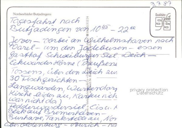 Butjadingen Nordseebäder Fedderwardersiel Burhave E – Bild 2