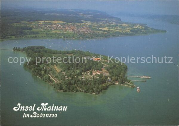 Insel Mainau im Bodensee mit Bodanrück und Überlinge
