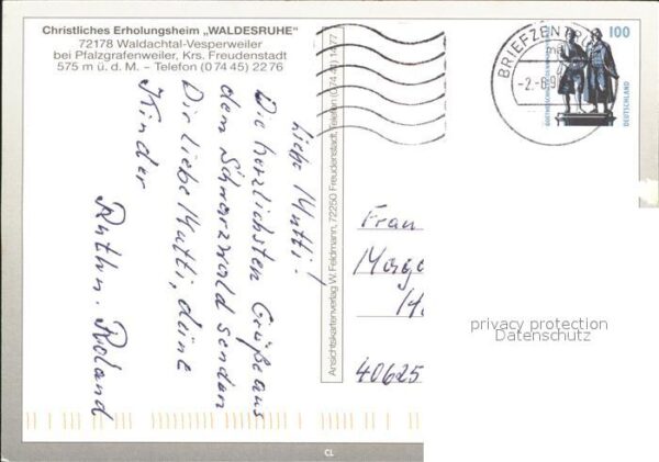Vesperweiler Erholungsheim Waldesruhe Leseraum Gasts – Bild 2