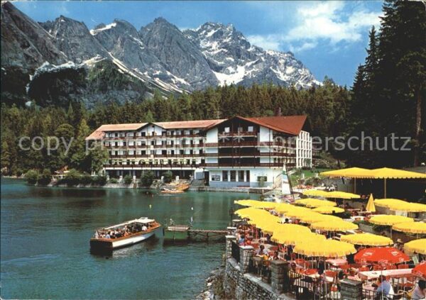 Eibsee Hotel und Eibseepavillon Terrasse Motor