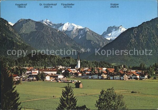 Oberstdorf mit Kegelkopf Krottenkopf Fürschiesser