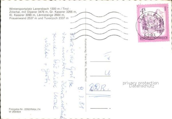 Lanersbach im Zillertal Fliegeraufnahme – Bild 2