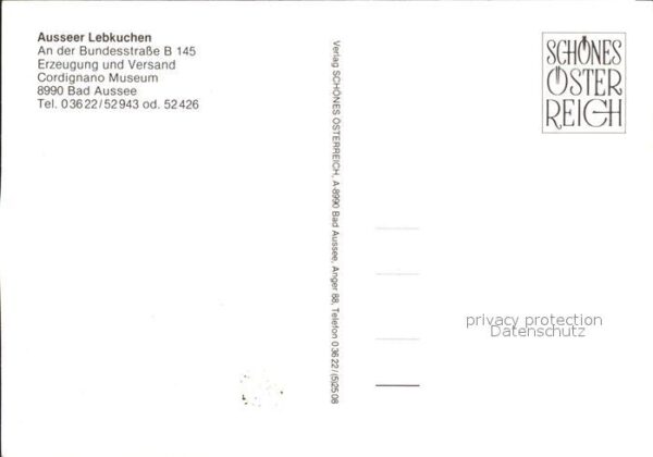 Bad Aussee Steiermark Ausseer Lebkuchen Bundesstr B145 Erzeug – Bild 2