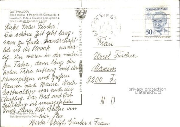 Gottwaldov Tschechien Stred mesta Pomnik Kl Gotwalda Revolucn – Bild 2