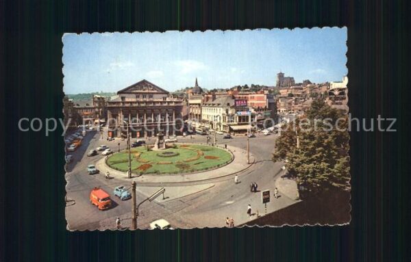 Liege Luettich Theatre royal et statue Gretry