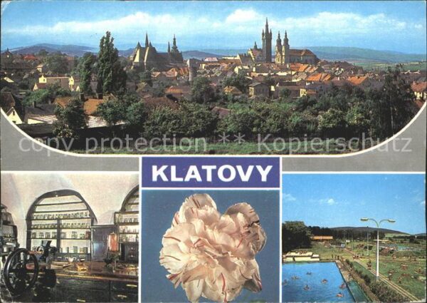 Klatovy Stadtansicht mit Schloss und Kirche Sch