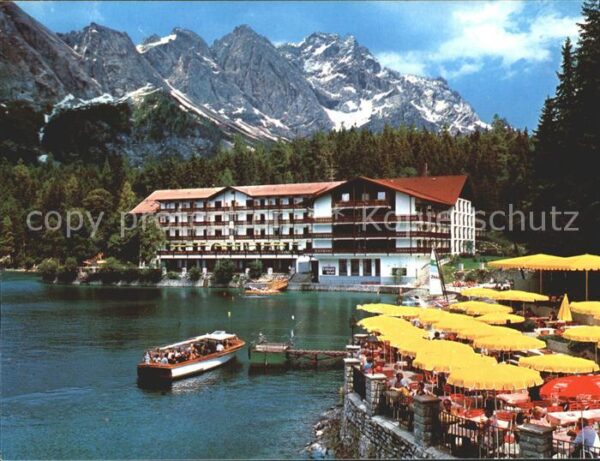Eibsee Eibseehotel und Eibseepavillon Terrasse