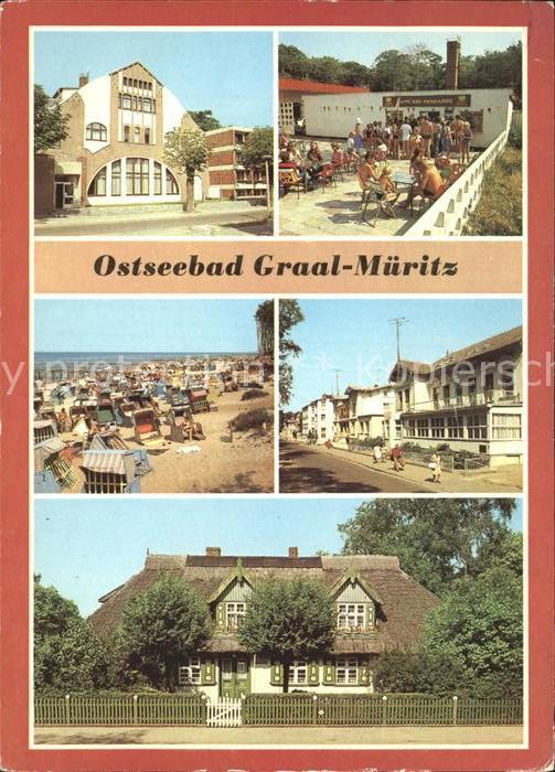 Graal-Mueritz Ostseebad Strandperle Cafe Eis Terrasse Strand Ro