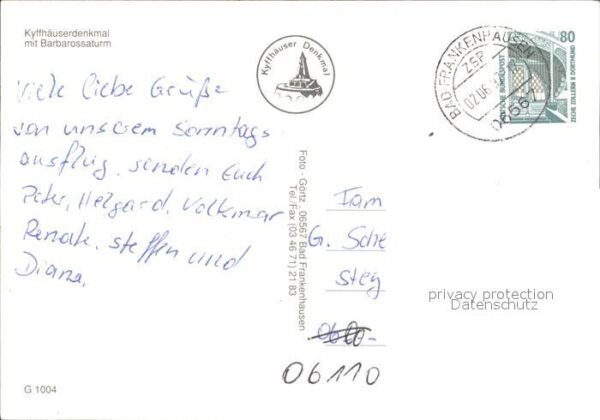 Bad Frankenhausen Kyffhäuserdenkmal mit Barbarossaturm Fl – Bild 2
