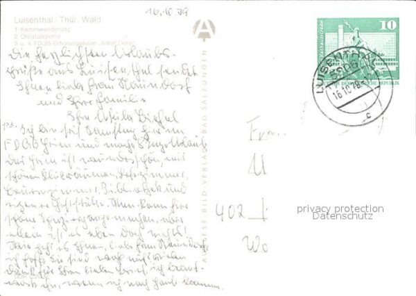 Luisenthal Kammwanderung Ohratalsperre FDGB Heim A – Bild 2
