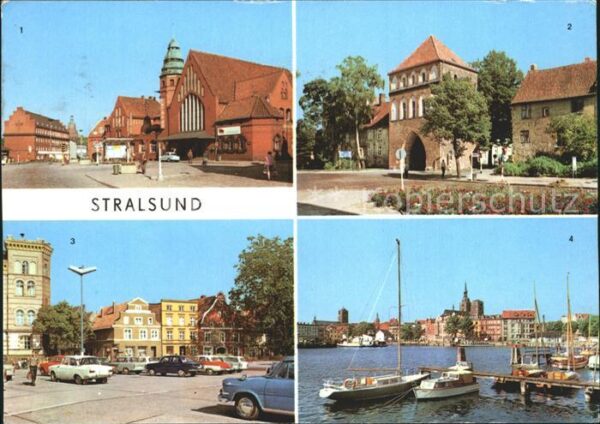 Stralsund Mecklenburg Vorpommern Bahnhof Kniepertor Leninplatz Hafenpart