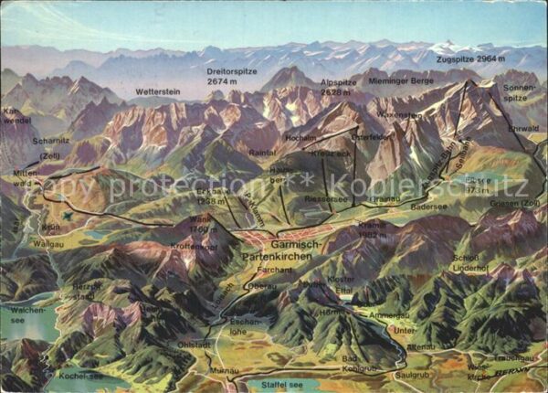 Garmisch-Partenkirchen Werdenfelser Land mit Wetterstein