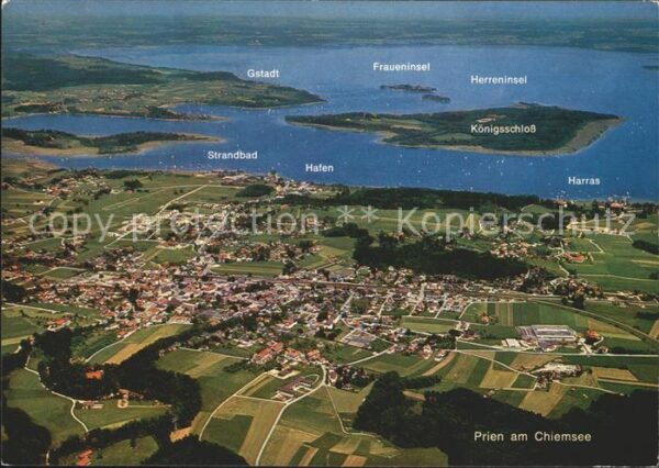 Prien Chiemsee Fliegeraufnahme