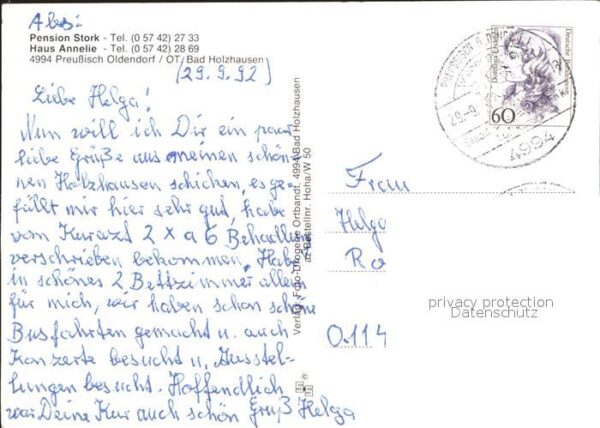 Bad Holzhausen Luebbecke Pension Stork Haus Annelie Hauptstr Kir – Bild 2