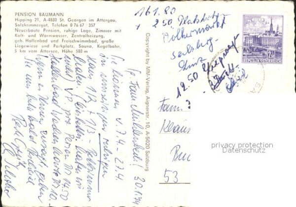 St Georgen Attergau Pension Baumann Zimmer Gastraum – Bild 2