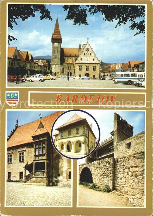 Bardejov Goticky kostol Radnica Gründlov dom Gas