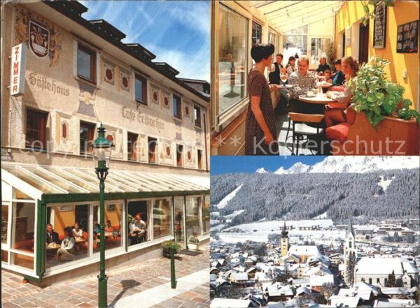 Schladming Obersteiermark Teilansicht Cafe Bar Pension Erlbacher