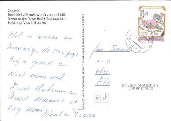 Znojmo Rathausturm 1938 und 1617 – Bild 2