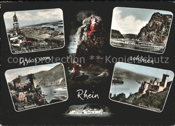 Ruedesheim Rhein Loreley Schloss Stolzenfels Burg Rheins