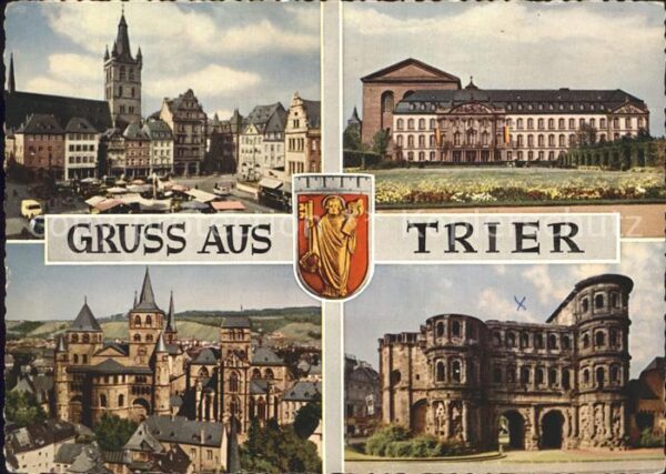 Trier Hauptmarkt mit Sankt Gangolph Basilika