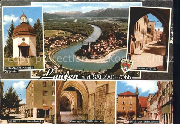 Laufen Salzach Rottmayrplatz Zollamt Panorama Kreuzgan