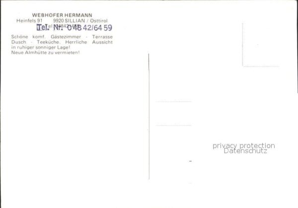 Sillian Tirol Pension Webhofer Herrmann Panorama – Bild 2