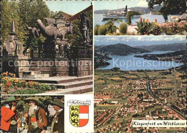 Klagenfurt Woerthersee Fliegeraufnahme