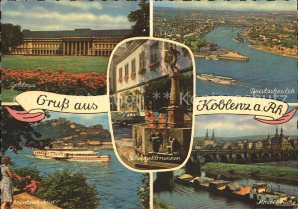 Koblenz Rhein Deutsches Eck Schloss Moselbrücke