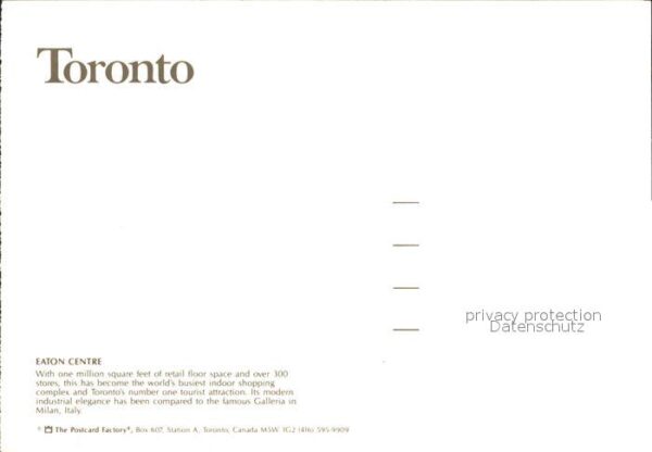 Toronto Canada Eaton Centre – Bild 2